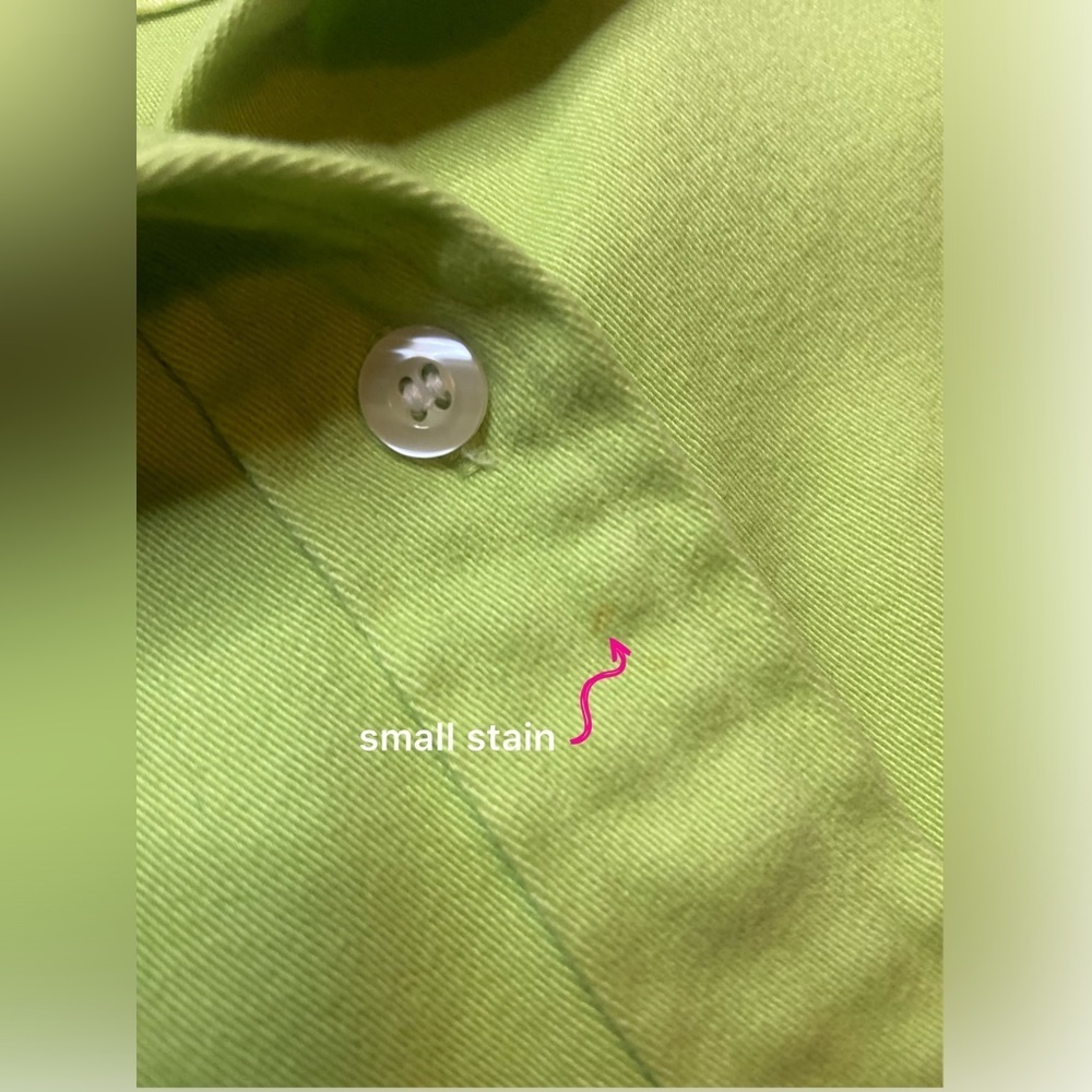 Denim & Co. Green Button Shacket Down Floral Accent Cottagecore 3/4 Sleeve‎ BB52 - Picture 3 of 8